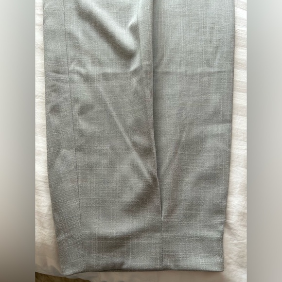 EXPRESS Womens Grey High Waisted Pleated Ankle Pant Drawstring Dress Casual Sz L - Picture 11 of 11